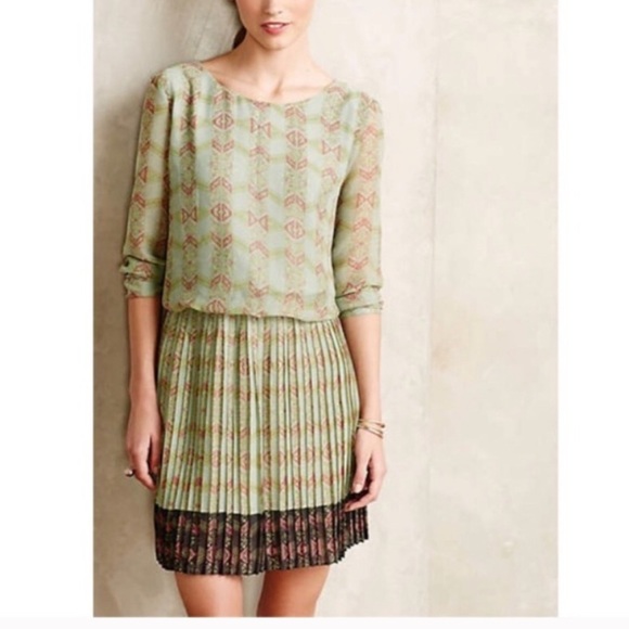 Anthropologie Minted Meadow Dress - Picture 1 of 6